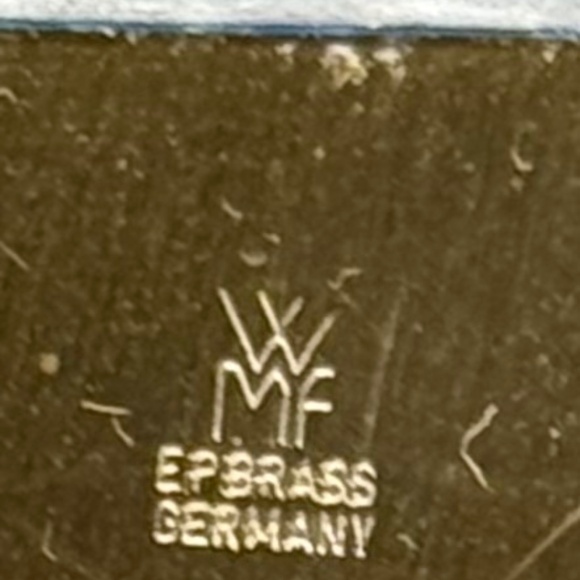 WMF IKORA Vintage EP Brass over Brushed Silver Candlestick Holders From Germany - Picture 4 of 6